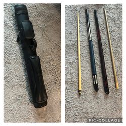 Two Pool Sticks And A Case! Make Me An Offer