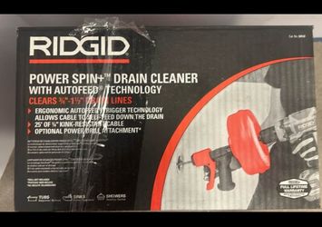 RIDGID Power Spin+ Drain Cleaner with AutoFeed Technology