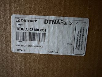 A(contact info removed)951 Oil Suction Manifold Cascadia