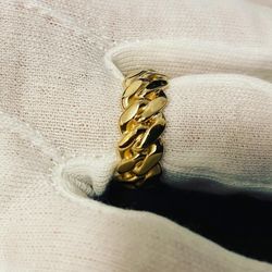 Cuban Link Gold Ring