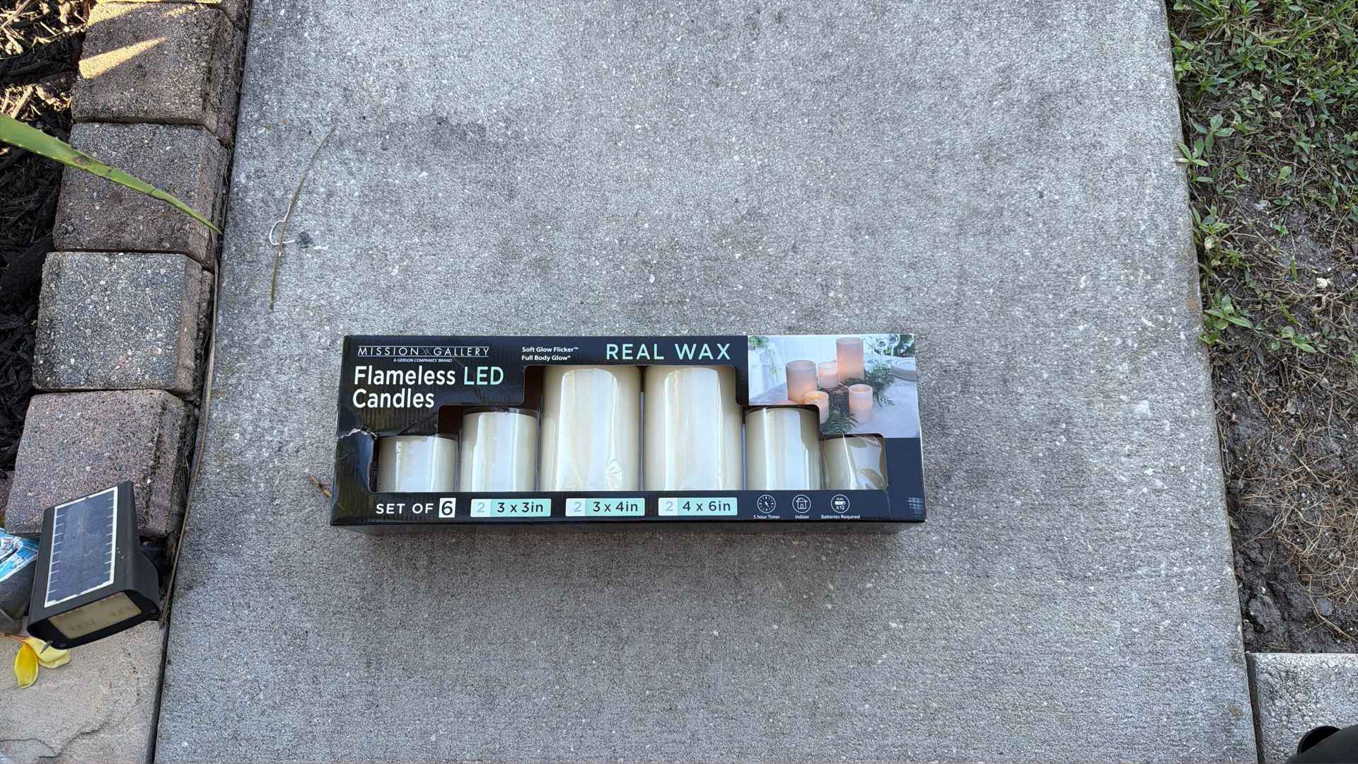 Real Wax Flameless LED Battery Operated Candles 6pk