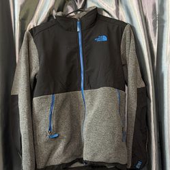 The North Face Boy’s Zip Up Sweater - Sz - XL - Grey/Blue