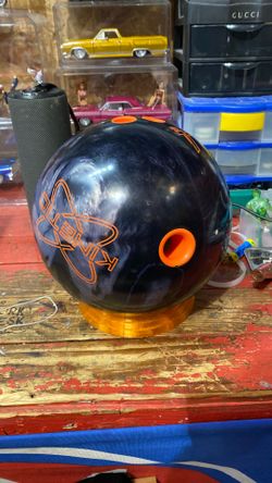 Track Kinetic Bowling Ball Black Ice custom black and orange 12 lbs (READ DESC)