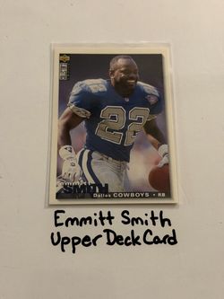 Emmitt Smith Dallas Cowboys Hall of Fame RB Upper Deck Card.