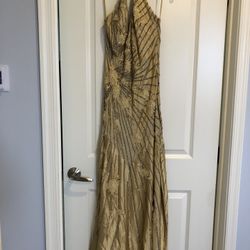 Gold Long Gown Size 10