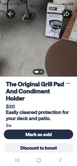 Grill Pad and Weber Condiment Holder