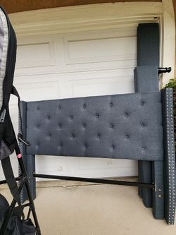 Queen bed headboard and frame
