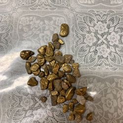 Gold Gravel Rocks Painted