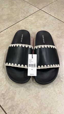 Lane Bryant Black Slides Sandals, Size 8
