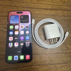 iPhone 15 Pro Max Black Titanium 512GB 5G Unlocked 6.7” 87% Battery Charger Cable