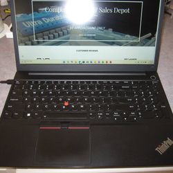 Lenovo Thinkpad E15 Gen 2 laptop with a 15.6" screen and built in web cam. Comes with an Intel i7-1165G7 processor running at 2.80Ghz, 16GB 2666Mhz me
