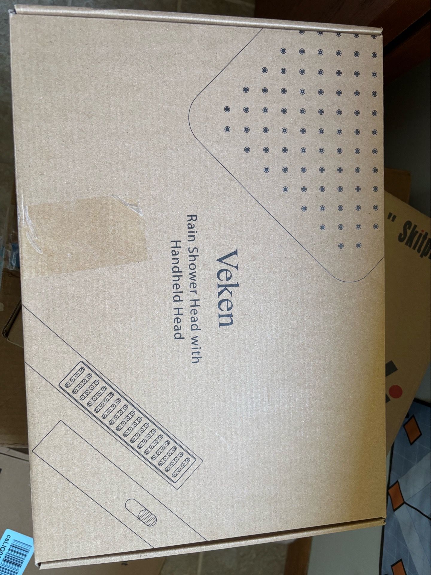 Veken Rain Shower Head with Handheld Head – Gunmetal Grey – New Box Complete