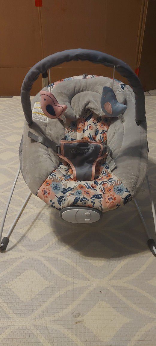Smart Steps By Baby Trend EZ Bouncer With Calming Vibrations -Bluebell Birds