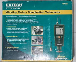 Extech vibration meter + combination tachometer