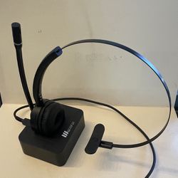Willful Wireless Headset Truck Driver  Over-Head Bluetooth Headphones 