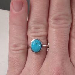 Kingman Turquoise Ring Sterling Silver