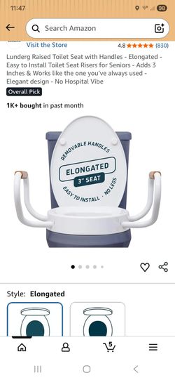 Brand new raised elongated toilet seat