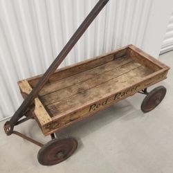 antique wooden wagon red 736 racer u.s.a. 1930s original condition