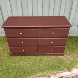 Solid Wood Brown Dresser