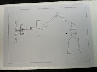 The LumoCraft Swing Arm Bedroom Task Wall Light. New in box 