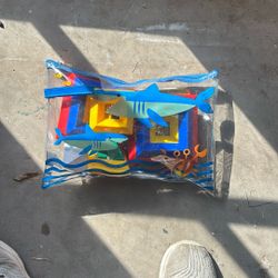 Square Tower Stack And Spanish Learning Cards