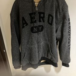 Brand New Men’s  Dark Gray Aeropostale Sherpa Lined Jacket Size 3XL 