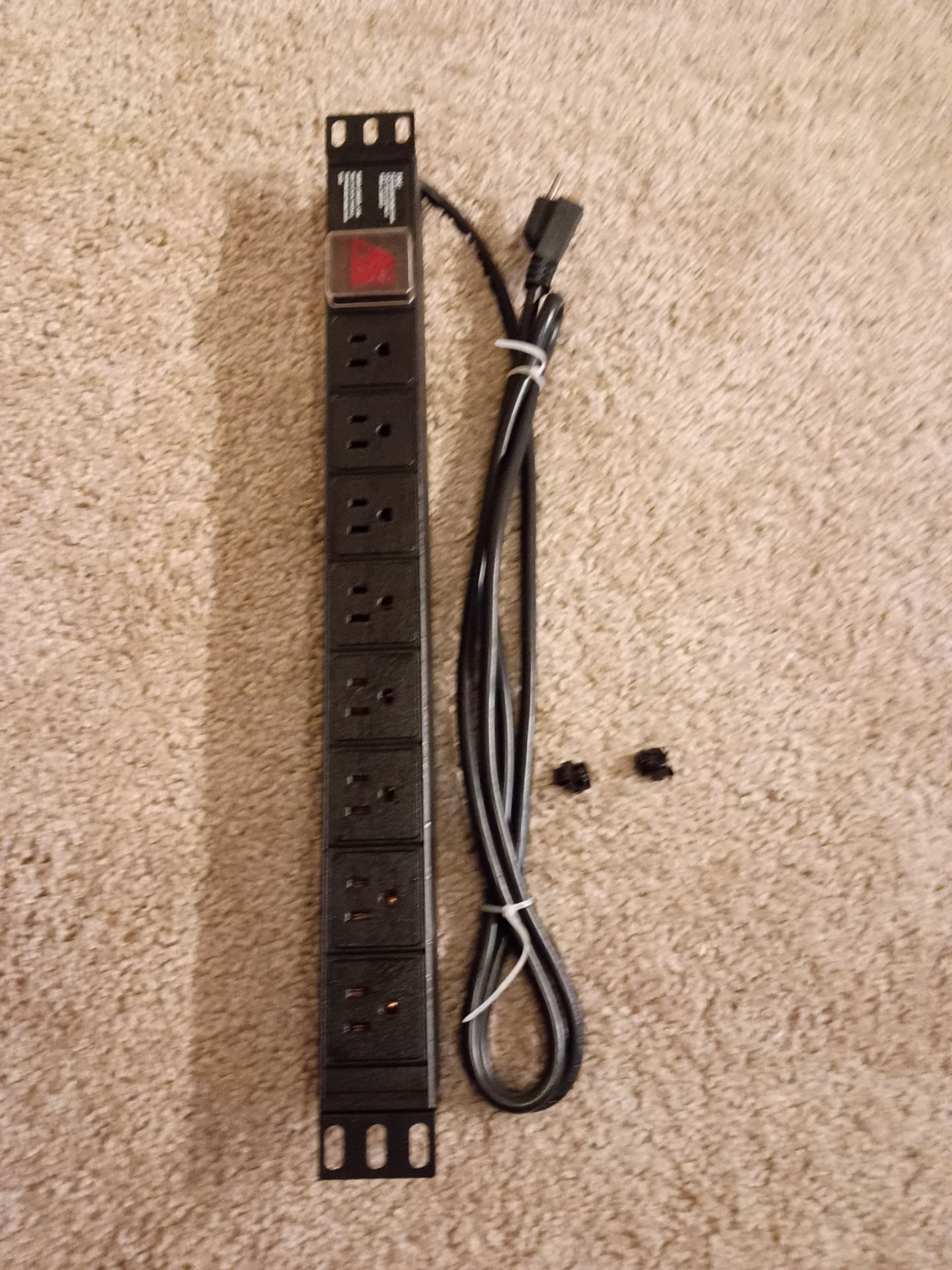 19" 1U Rack Mount PDU Power Distribution Unit 8 Outlet 110V 15A Switch 14ft Cord for RIVECO 1U Server Rack