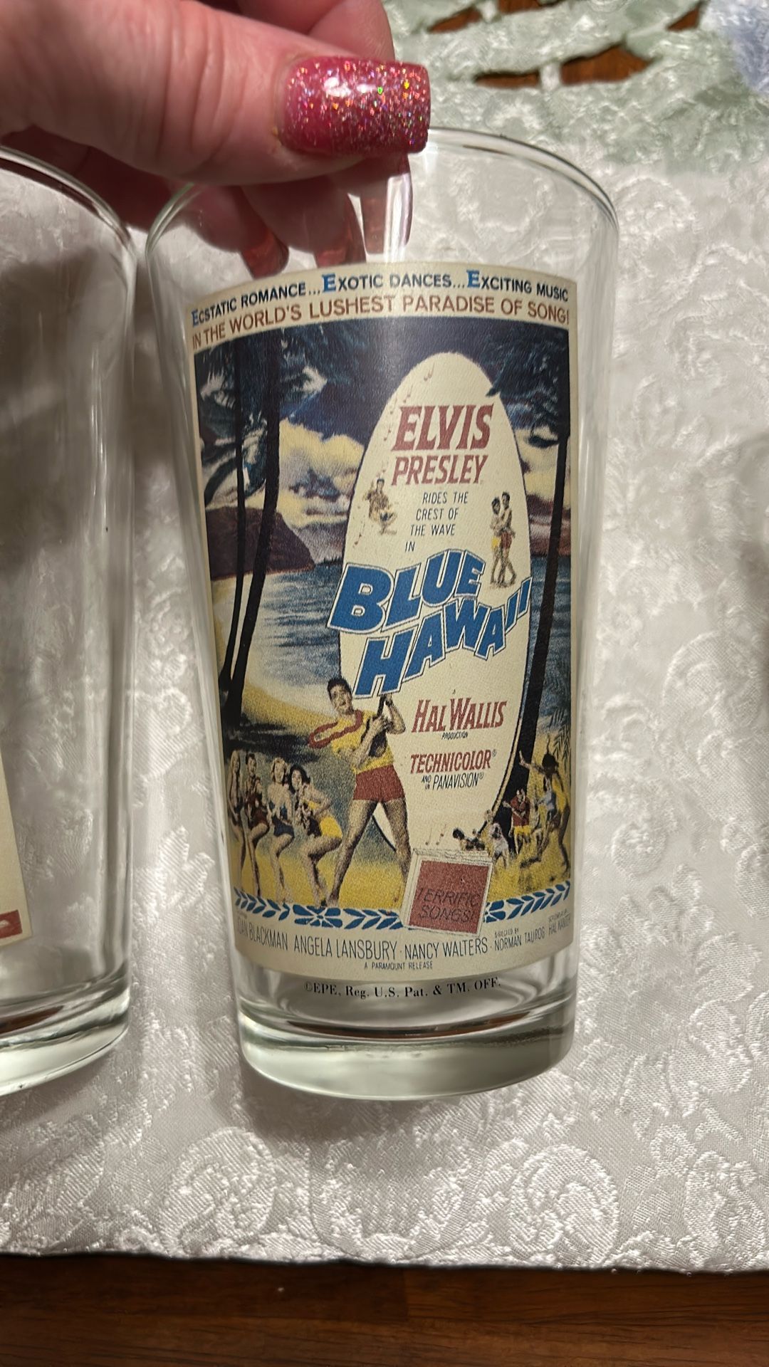 Collectible Elvis Presley Set Up 4 Drinking Glasses