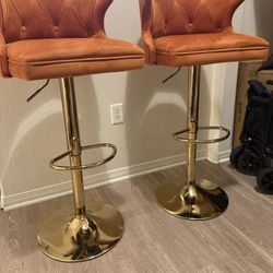 Orange Bar Stools 