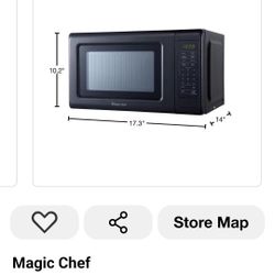 Magic Chef
0.7 cu.ft.Countertop Microwave in
Black with Gray Cavity