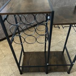 Wine Rack Bar Table