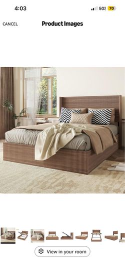 Queen Bed Frame with Storage Underneath