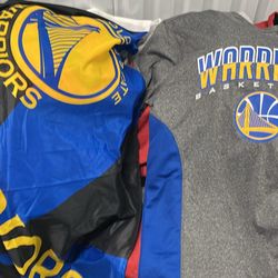 Large Golden State Warriors Shirt And Flag