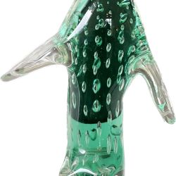Art Glass Penguin - Green