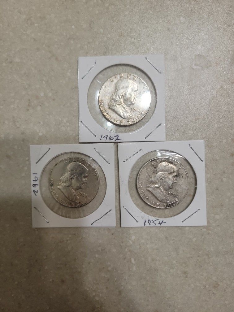 Franklin Half Silver Dollars. $30 Each