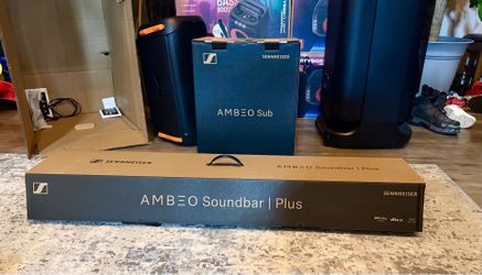 Sennheiser ≠ AMBEO Plus Soundbar System & AMBEO Subwoofer, Audiophile Surround Sound, Premium Cinema Audio