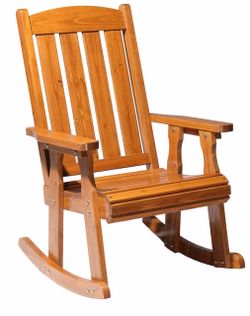 VINGLI Outdoor Rocking Chair, Heavy Duty 600 LBS Wooden Rocker, Teak(1PC)
