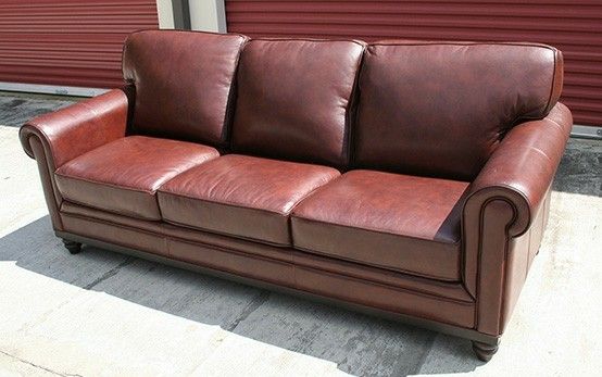 Martha Stewart Bradyn leather sofa