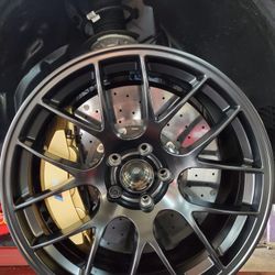 Apex BMW EC-7 Satin Black Wheels with Toyo R888R Tires