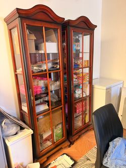 Lighted Glass display cabinets