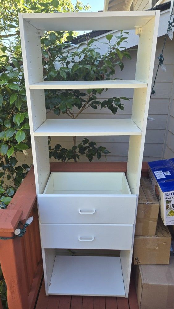 FREE Shelves And Drawers, But VERY UNSTURDY.