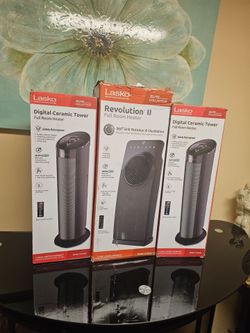 LASKO DIGITAL CERAMIC TOWER ELECTRIC HEATER ROTATE WITH REMOTE CONTROL FOR ANY QUESTION TEXT ME PLEASE HABLO ESPAÑOL THANKS