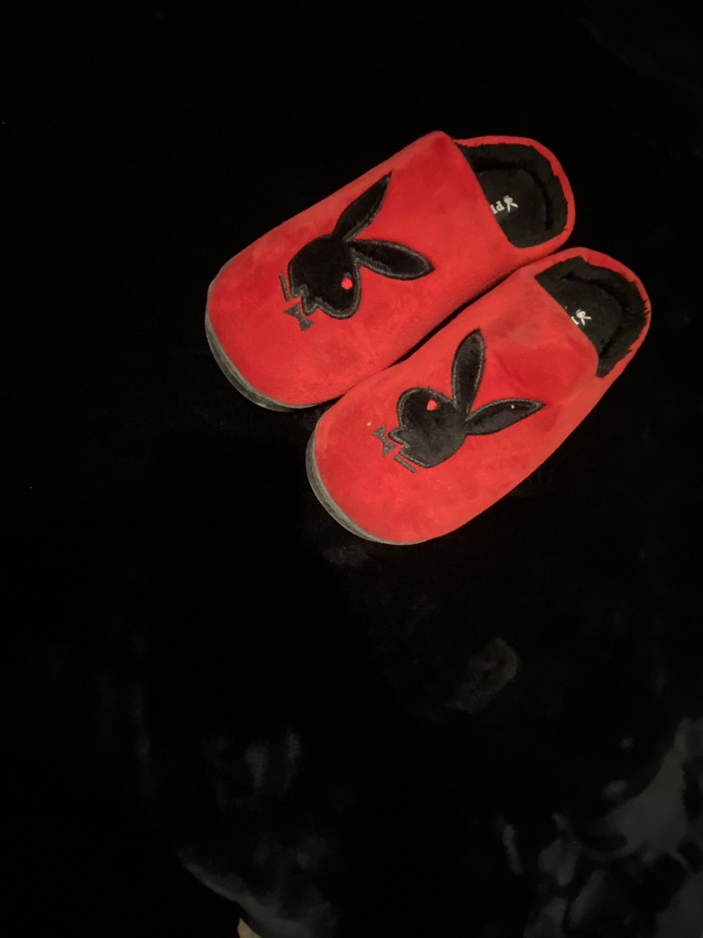 Play boy red slippers