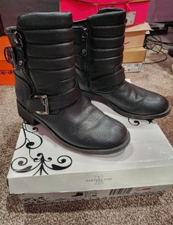 FREE Rampage Black Moto Ankle Boots Size 7.5