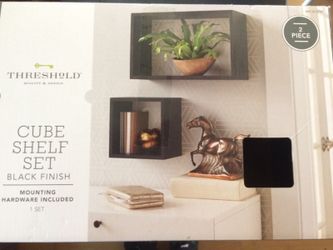 Cube Shelf Set in Black Finish