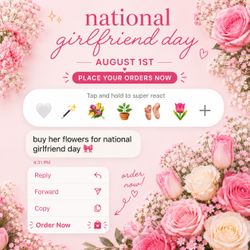 National girlfriend day bouquets