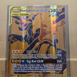 Pokemon JUMBO CARD Pikachu & Zekrom GX #SM248 