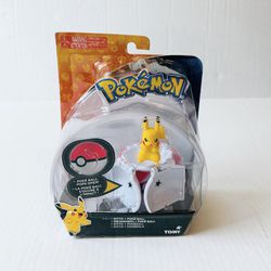 Pokemon Throw 'n' Pop Pokeball Pikachu & Poke Ball Figure Set RARE