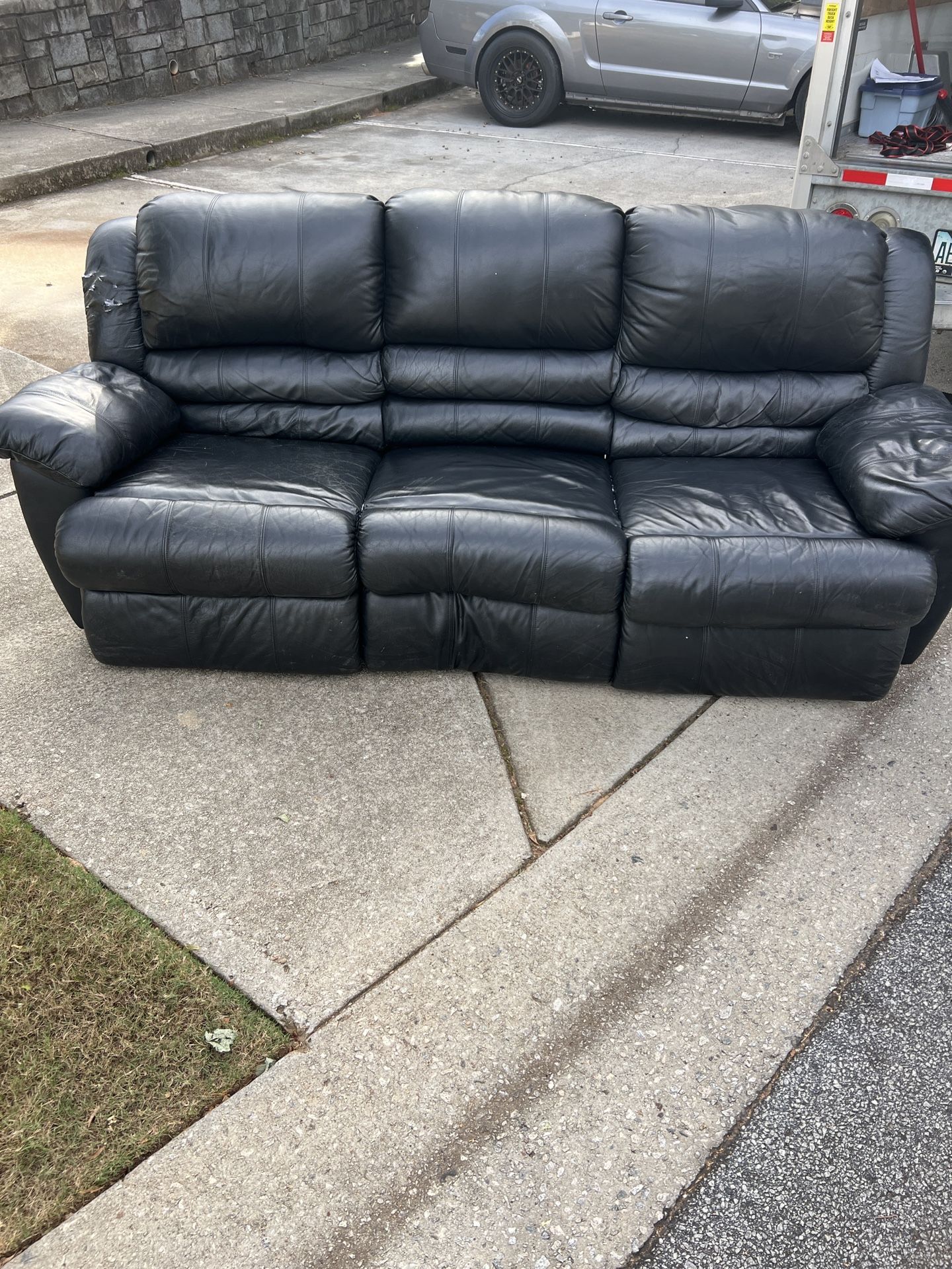Leather Recliner Sofa