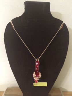 Betsey Johnson Shoe Necklace. #147.